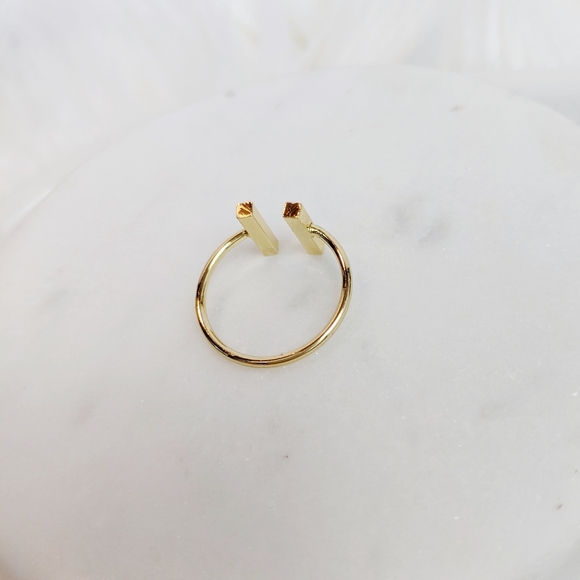 Double Bar Gold Ring - Picture 2 of 6